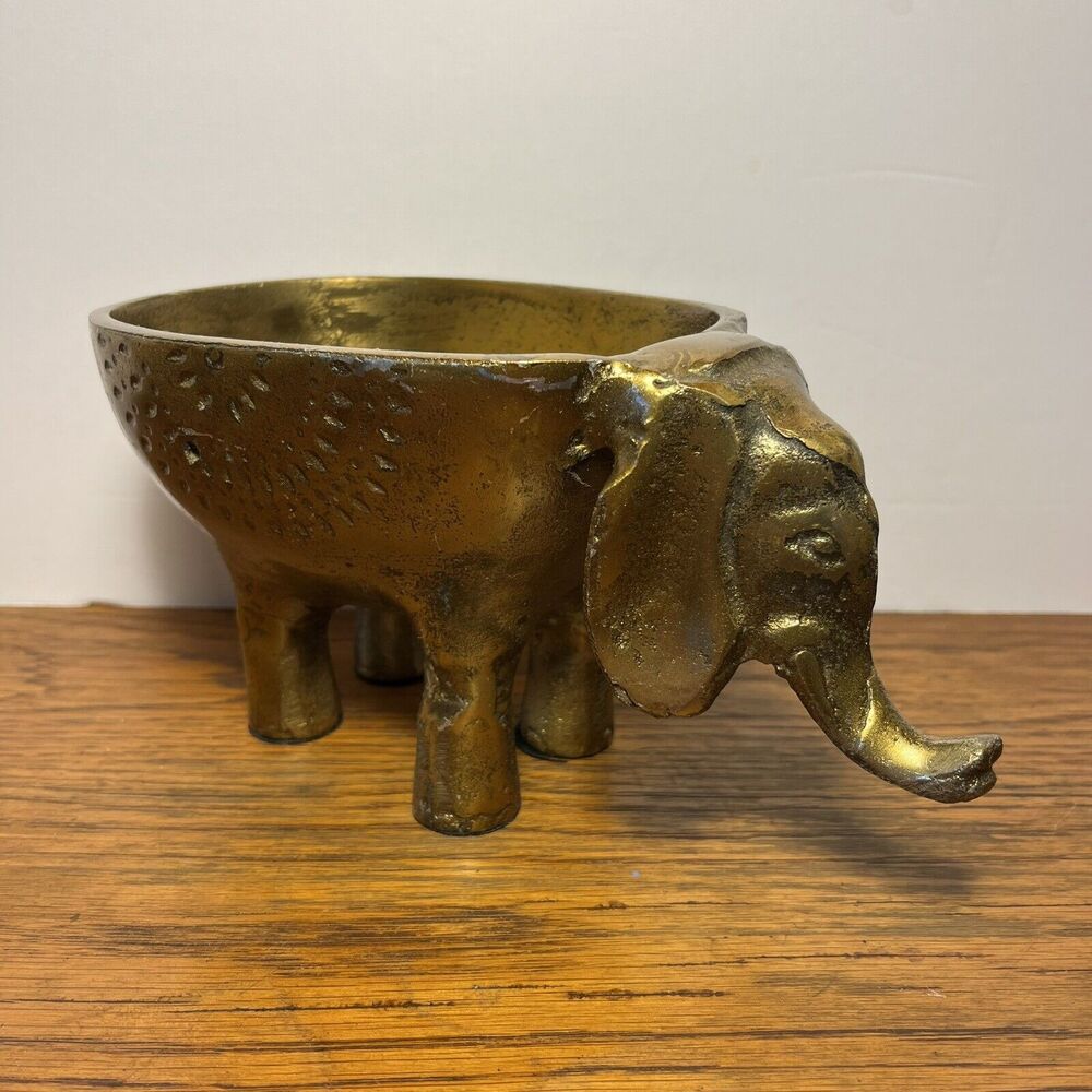 Anthropologie Ezzie‎ Elephant Planter Gilded Succulent House Plants